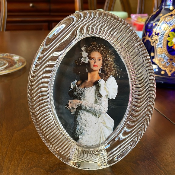Mikasa Japan Crystal oval photo picture frame - Picture 1 of 6